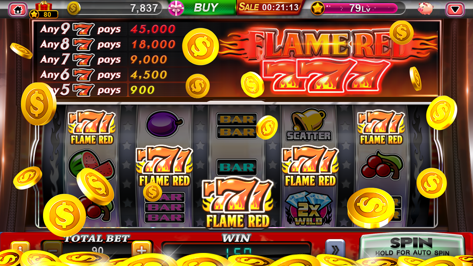 App screen displaying popular slot games